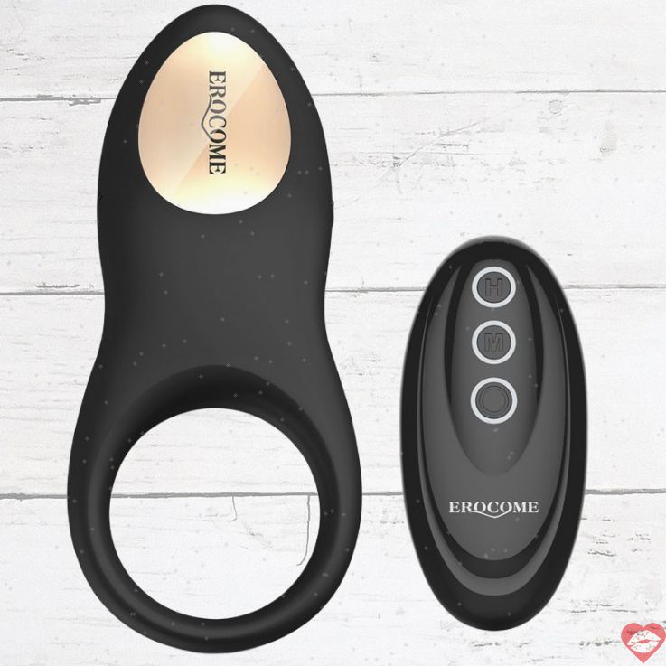 Vòng rung Erocome Thiên Tiễn remote đen silicone bền bỉ