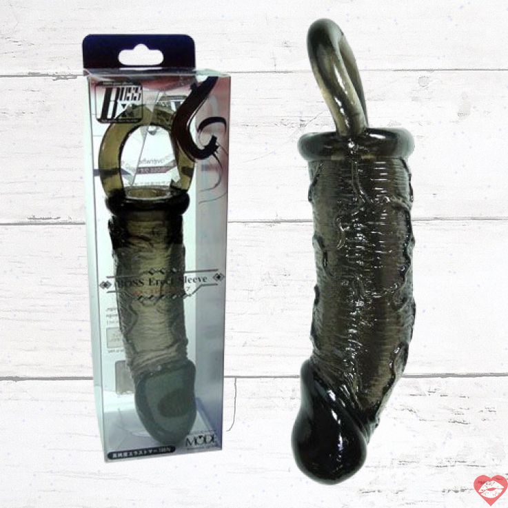 Boss Penis Sleeve L Đen Kéo Dài Siêu Mạnh