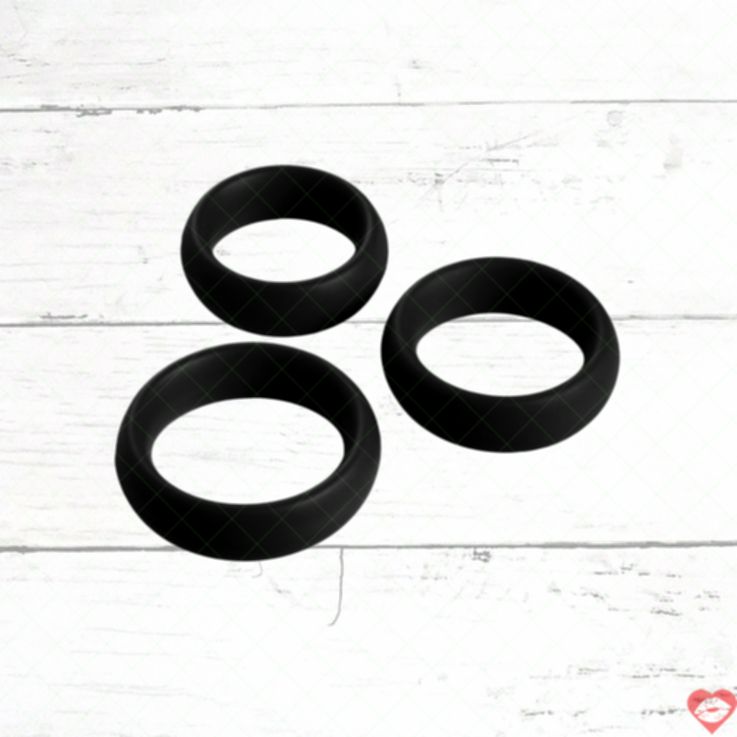 Trinity Vibes 3 Nhẫn Silicone Đen Tăng Cứng Như Sao