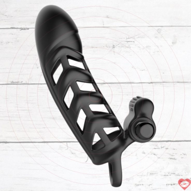 Vòng rung dương vật Malesation đen hút hồn 13.5cm 
