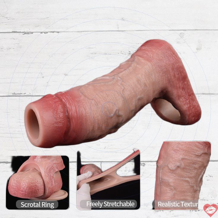 FAAK 5032 Cock Sleeve Extender Gân Lớn Siêu Thực Tế 