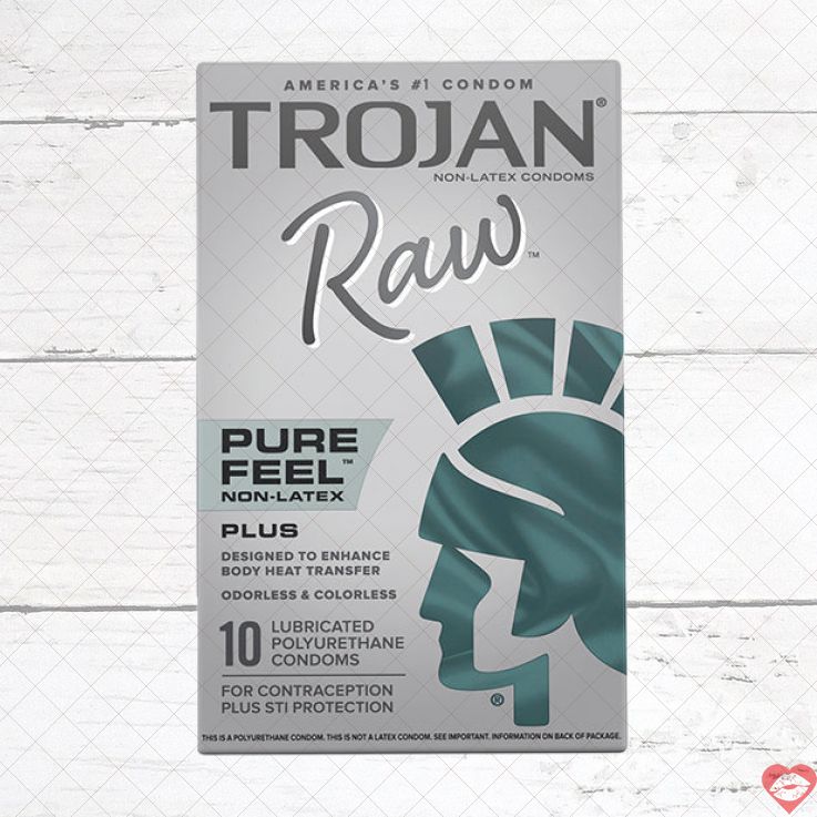 Bao Cao Su Trojan Raw Mỏng Không Latex Tự Nhiên 