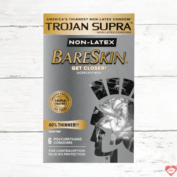 Trojan BareSkin Supra Bao Không Latex Mỏng Tự Nhiên 