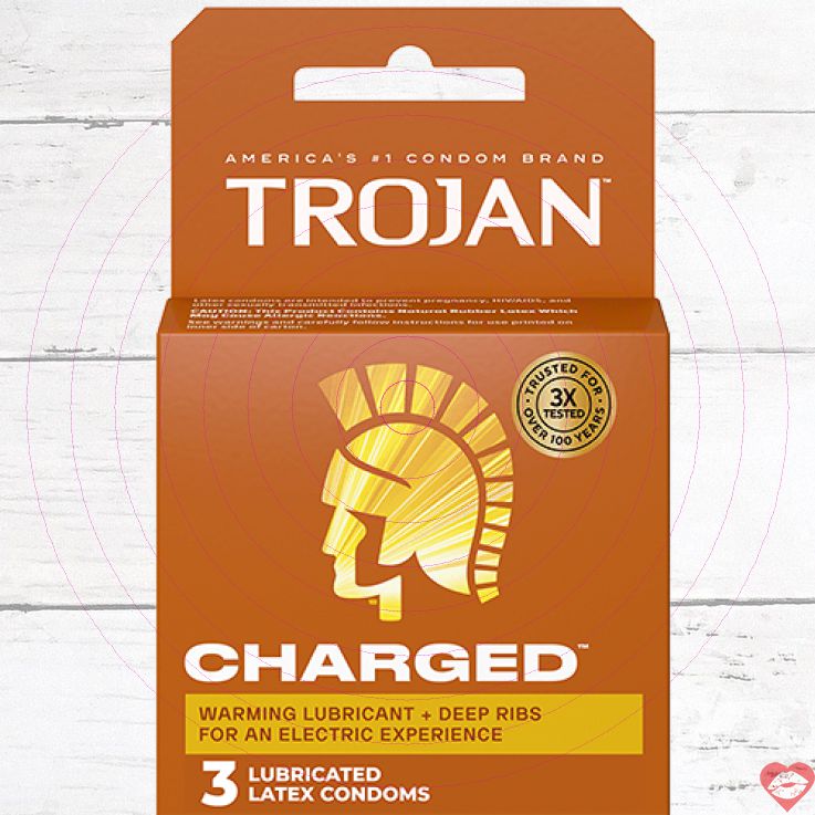 Trojan Charged Bao Rãnh Nóng Bỏng Siêu Cảm Mỏng 