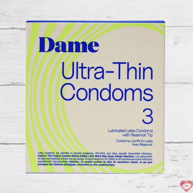 Dame Condoms Siêu Mỏng Vegan Gần Gũi Tự Nhiên An Toàn 