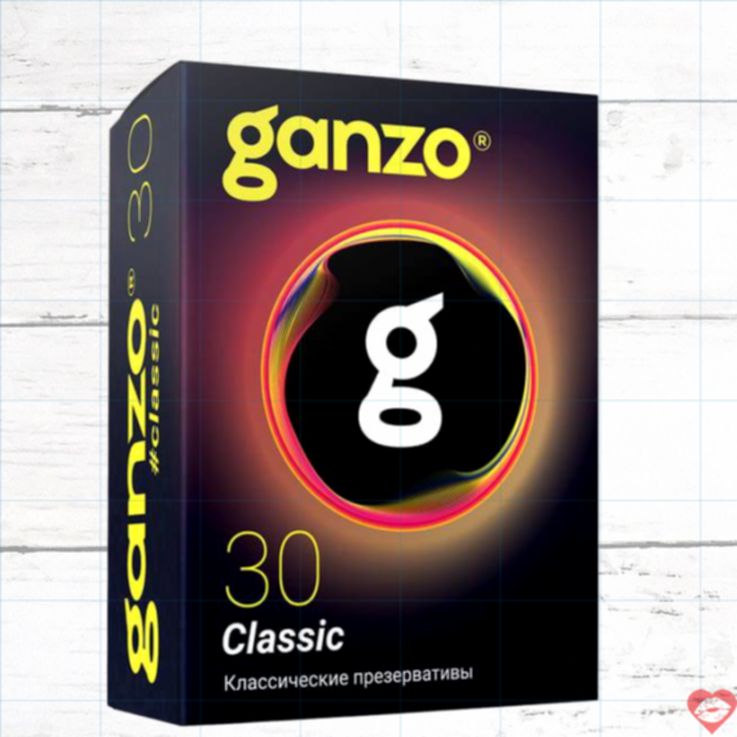 Ganzo Classic Bao Cao Su 30 Viên Mỏng Mịn Silicone An Toàn Đam Mê 