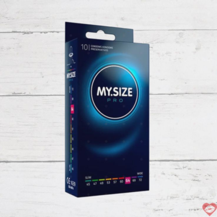 MY.SIZE PRO 64 Bao Siêu Mỏng Latex Vừa Vặn 10cái 