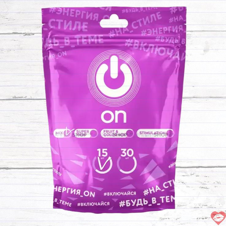 Bao Cao Su ON Assorti 15cái Mỏng Mịn Đa Hương Sắc 