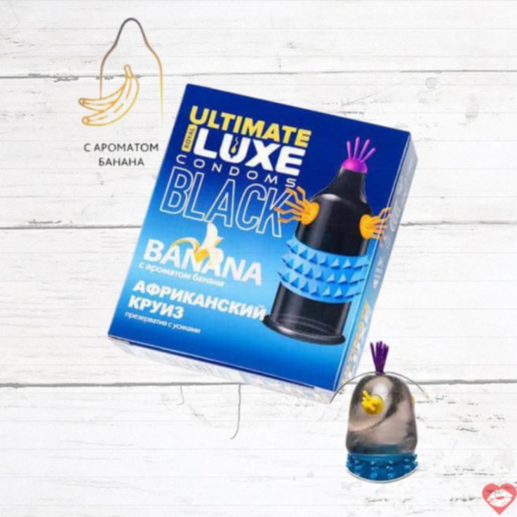 Bao Cao Su Luxe Black Đen Hương Chuối Kích Thích Mạnh 