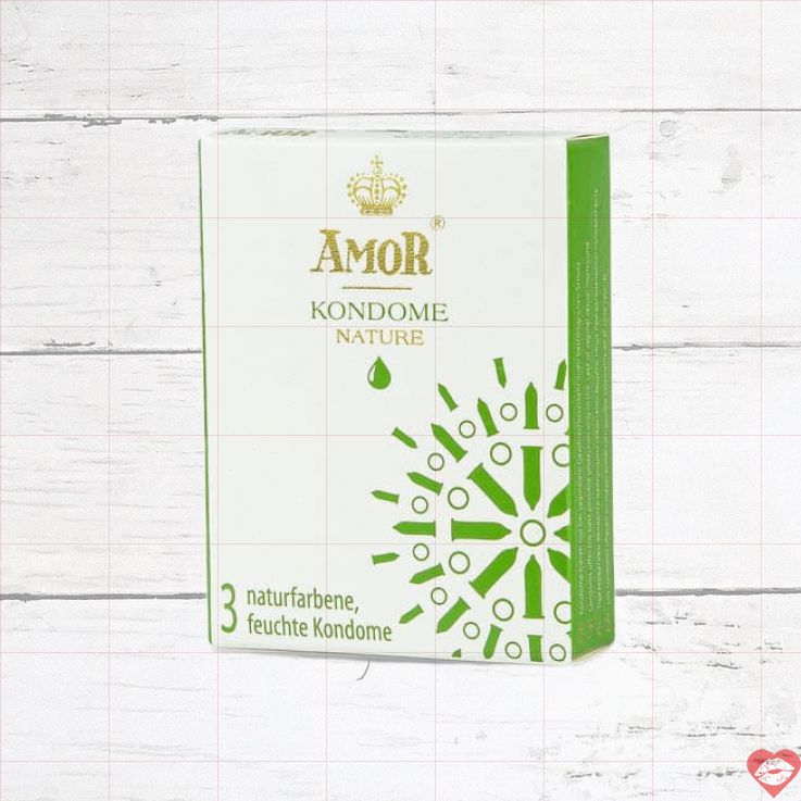 Amor Nature Condoms 3pc Bảo Vệ An Toàn Thoải Mái Tự Nhiên 