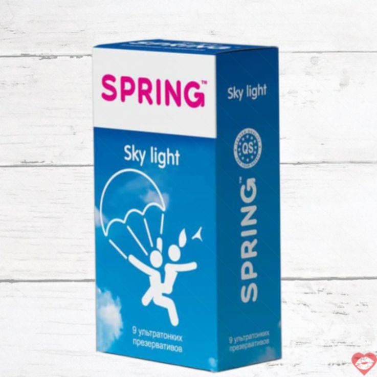 Bao Spring Sky Light siêu mỏng vanilla 9 cái tự nhiên 