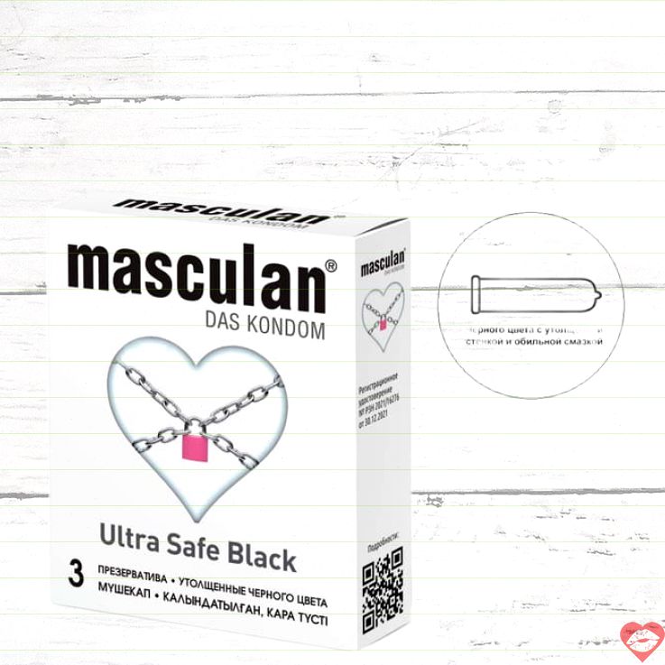 Bao Cao Su Masculan Black Ai Cập Siêu Bền Mỏng 