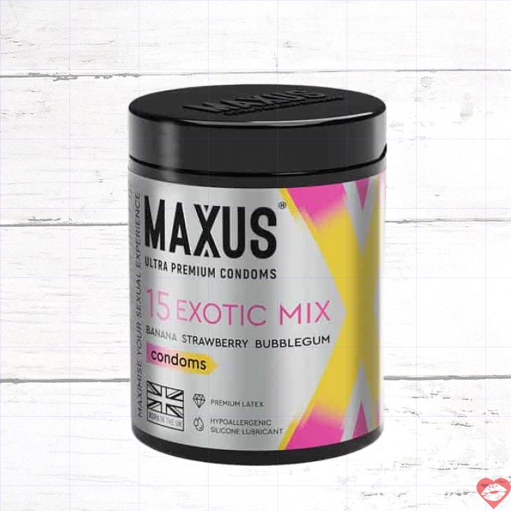 Maxus Exotic Mix Bao Cao Su Hương Màu 15 Miếng Đa Dạng