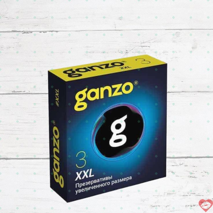 Ganzo XXL Condom Lớn 3 Cái Gọn Mịn Màng