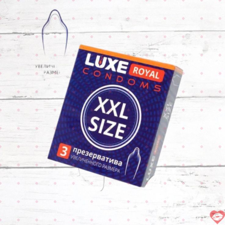 Luxe Royal XXL Bao Cao Su 19cm Siêu Mỏng An Toàn 3 Viên Quà