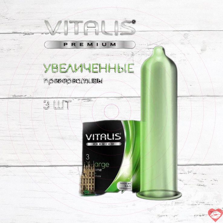 Vitalis Premium Bao Cao Su XXL 3 Cái Mã Lai Siêu Dài 19cm