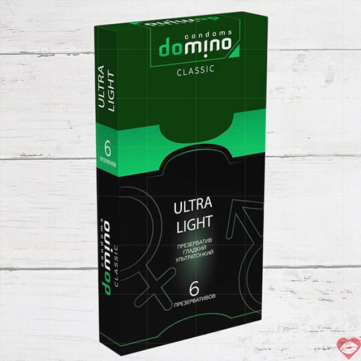 Domino Ultra Light Bao Cao Su Mỏng 6pcs Siêu Nhạy