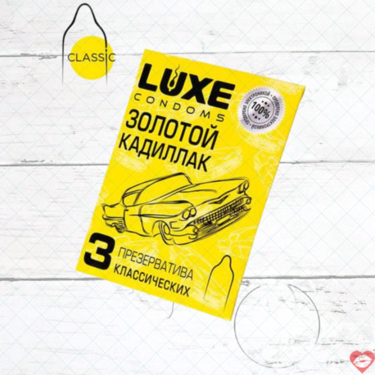 Bao cao su Luxe Lemon Golden Cadillac 3 cái mỏng ngon