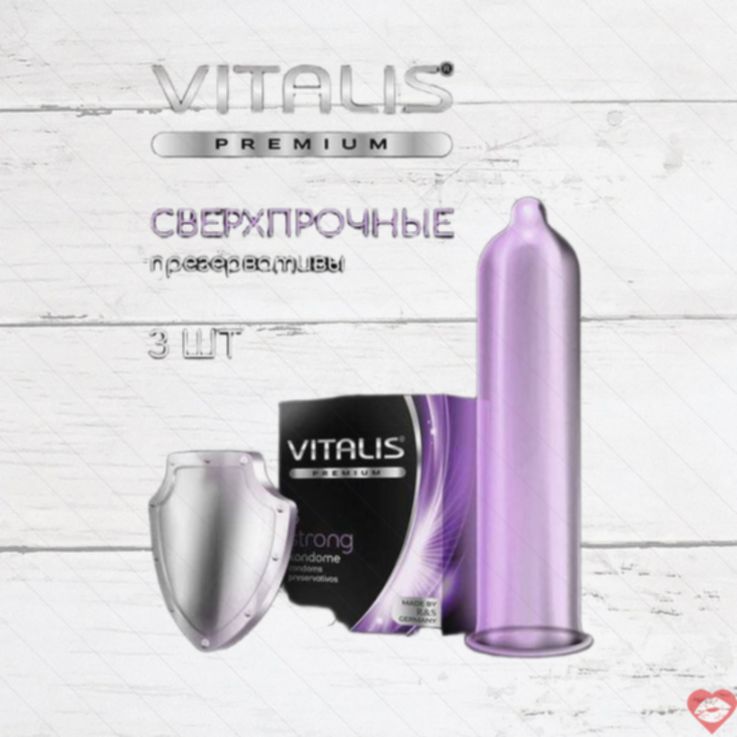 Vitalis Premium Bao Cao Su Siêu Bền 3 Cái 5.3cm