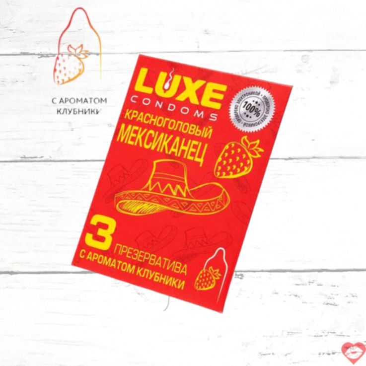 bao cao su Luxe dâu tây mỏng siêu êm 3 cái