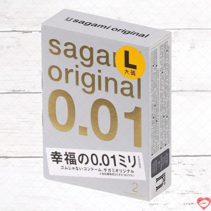 Sagami Original 0.01 L Siêu Mỏng Polyurethane 2 Viên Lớn