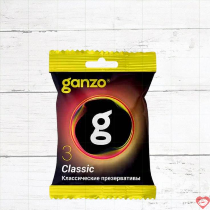Preservatives Ganzo Classic 3cái Siêu Mỏng Bôi Trơn Dồi Dào