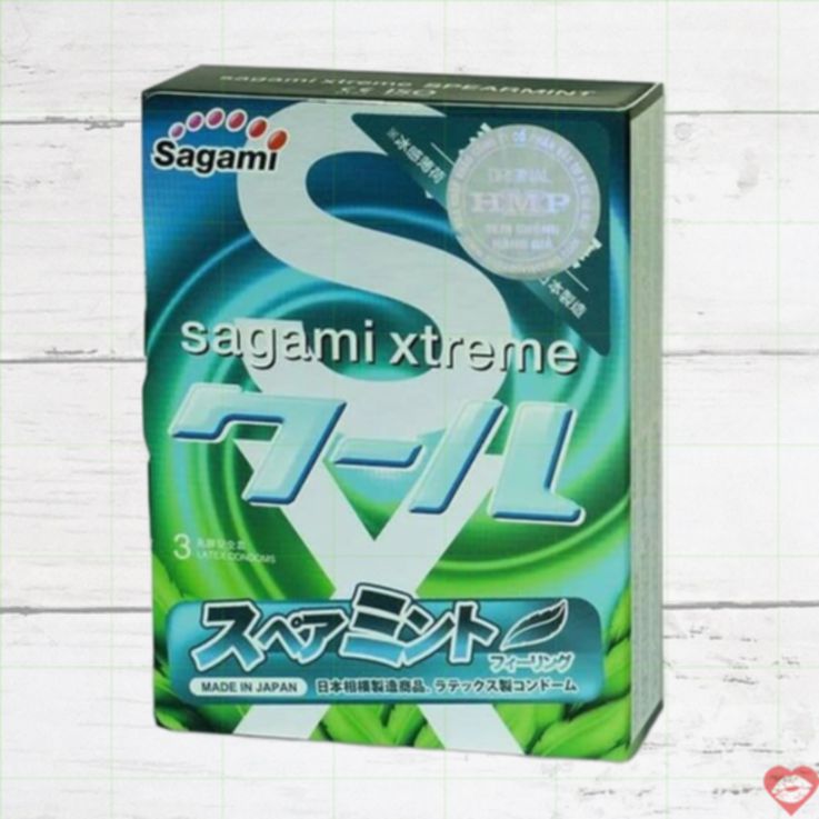 Sagami Xtreme Mint 3 Viên Mỏng Mát Lạnh Kích Thích
