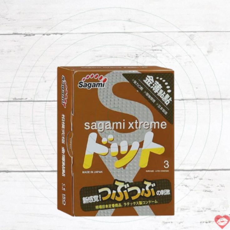 Sagami Xtreme Condom Điểm Nhô 3 Viên Siêu Cảm Giác