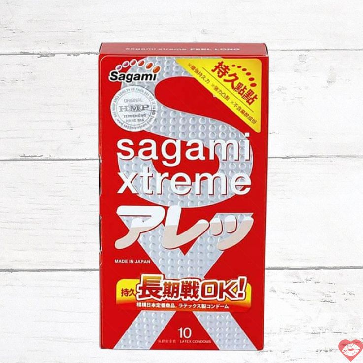 Sagami Xtreme Long Xanh Điểm 10pc Siêu Bền Dài