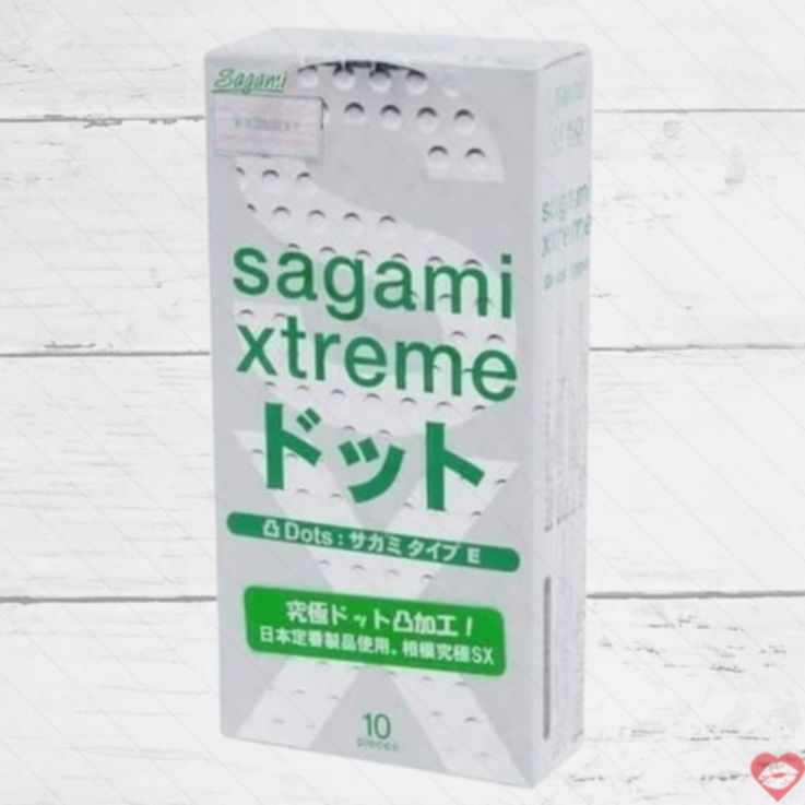 Sagami Xtreme Condom Điểm Xanh 10 Cái Siêu Mỏng