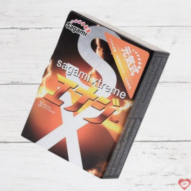 Set Bao Cao Su Sagami Energy Siêu Mỏng 0.04mm 3 Cái 19cm