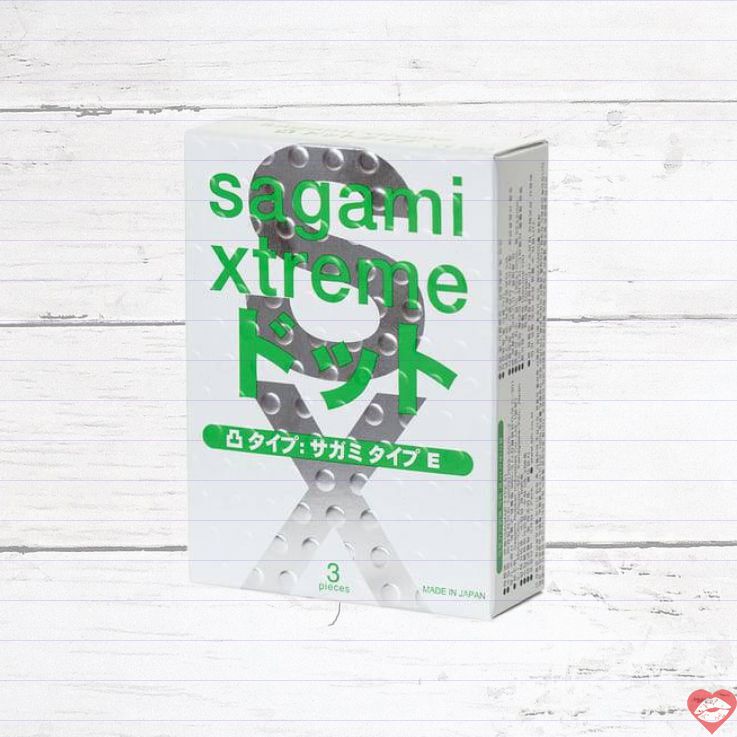 Sagami Xtreme E Điểm Nổi 3 Cái Xanh Siêu Mỏng