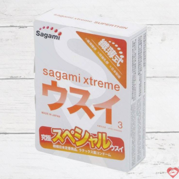 Sagami Xtreme Superthin Bao Mỏng Siêu Mỏng 3 Cái