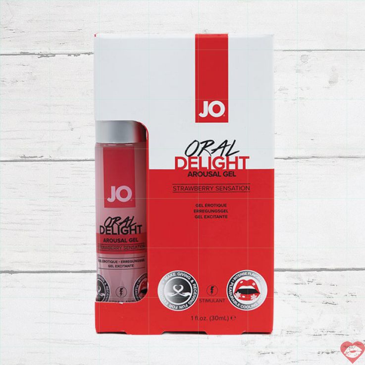 JO Oral Delight Gel Dâu Làm Mát Thân Mật 