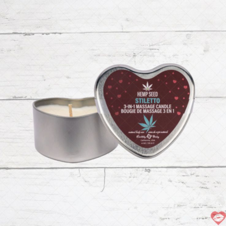 Nến Massage 3in1 Earthly Body Tim Đỏ Lãng Mạn Tan Chảy Thư Giãn 