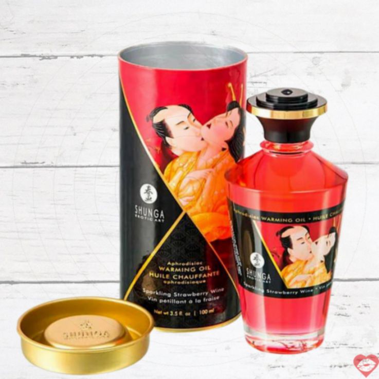 Shunga Gel Massage Dâu Sâm Pan Hiệu Ứng Nóng Ăn Được