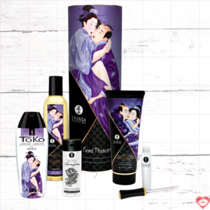 Bộ Shunga Carnal Pleasures 5 Món Dầu Bôi Đam Mê