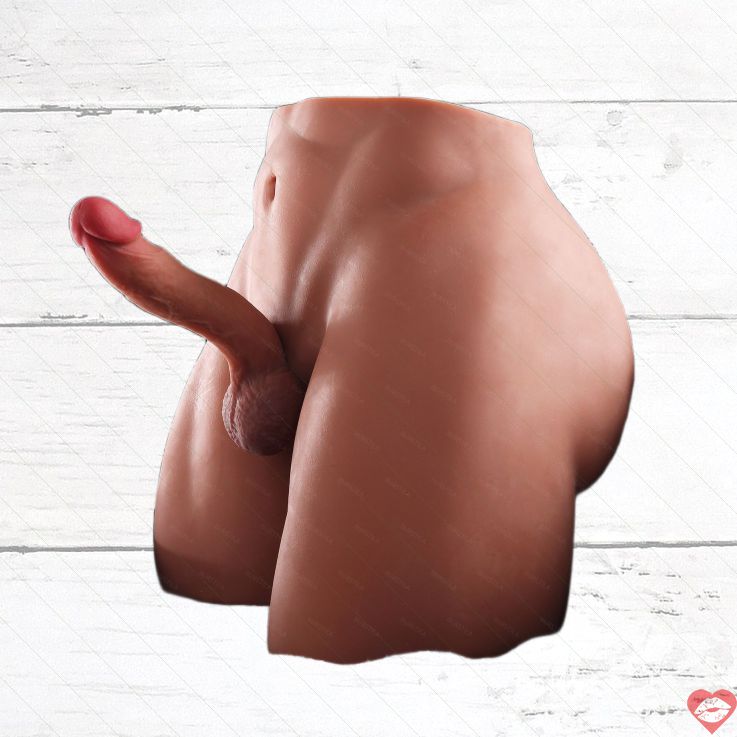 Male torso dildo 16kg mông nâu TPE thực tế nam giới tinh xảo 