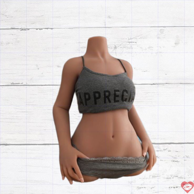 Half Body Mini Boob Torso Búp Bê Ngực Nhỏ Da Nâu