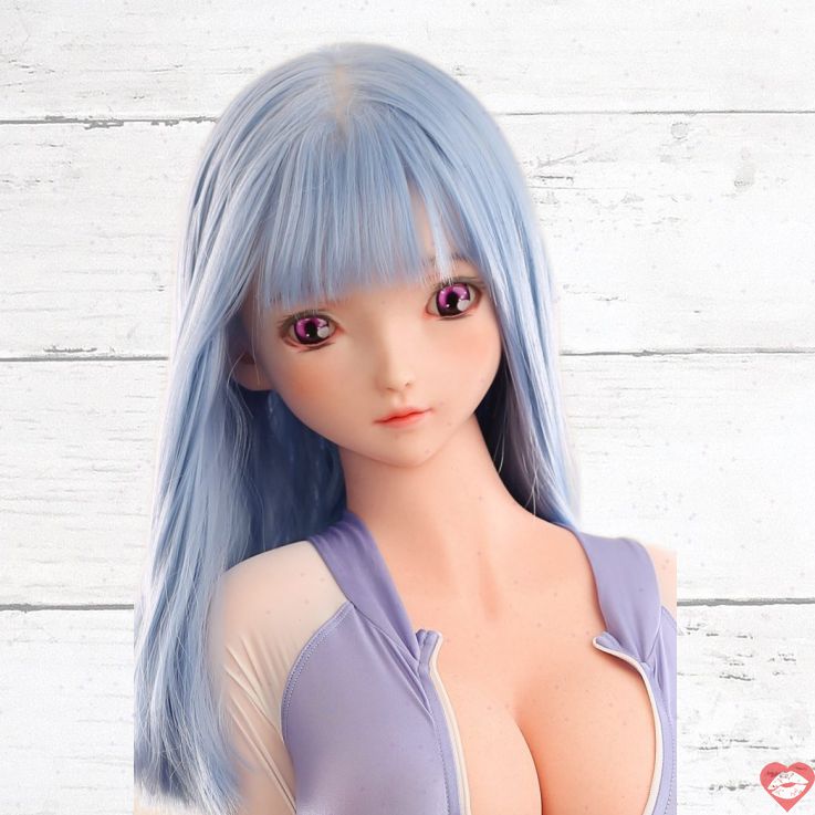 Eiko Blue Hair Anime Tits Khủng Doll 160cm Siêu Mềm