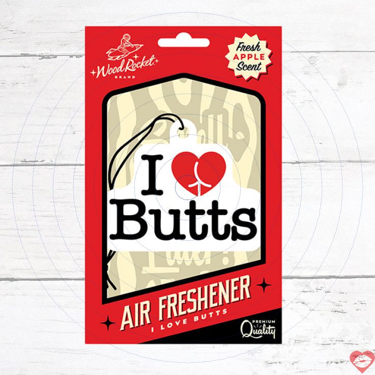 Wood Rocket Butts Táo Xanh Treo Xe Yêu Mông Vui Nhộn 