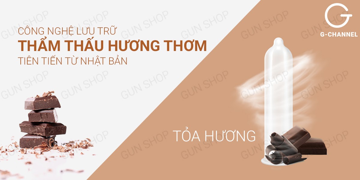 Bao cao su siêu mỏng Nakanishi 0.03mm hương socola 4 cái