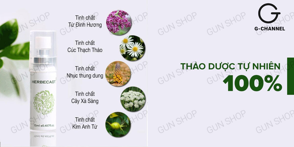 Herbecaot Đài Loan 15ml tăng cường kéo dài thời gian hiệu quả