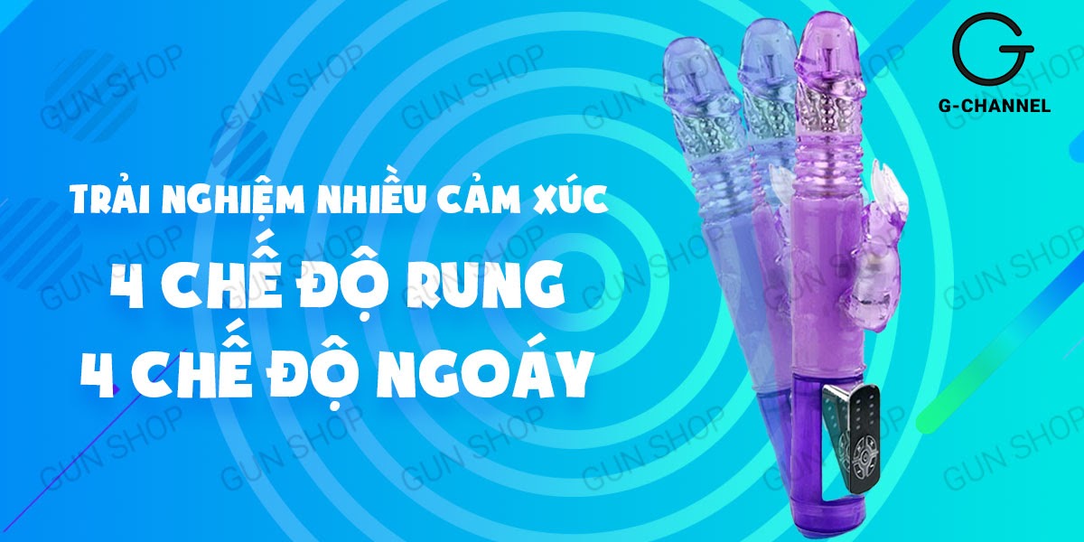  Đánh giá Dương vật giả đa năng rung ngoáy 4 chế độ dùng pin - Baile Rabbit giá rẻ