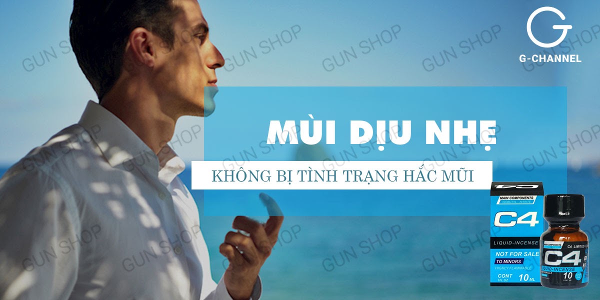 Popper C4 Blue 10ml chính hãng Mỹ USA PWD kích thích mạnh