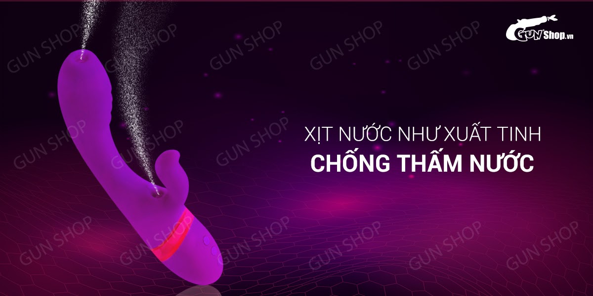 Dương Vật Giả Xịt Nước 7 Chế Độ Rung Màu Tím Kích Thích - Loveaider
