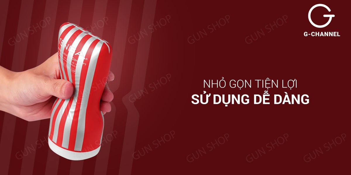  Phân phối Âm đạo giả nhỏ gọn ôm khít đầu dẹp - Tenga Red White hàng mới về