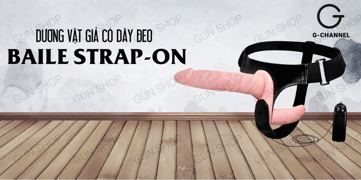 Bảng giá Dương vật giả rung có dây đeo 2 đầu pin - Baile Strap-on  chính hãng