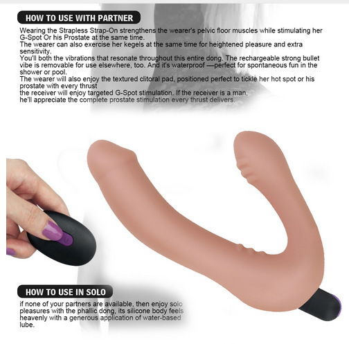 Nơi bán Dương vật giả 2 đầu Lovetoy Ijoy Strapless 10 chế độ rung sạc điện cao cấp