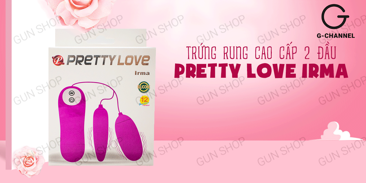 Máy rung 2 đầu 12 chế độ pin - Pretty Love Irma siêu kích thích